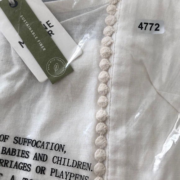 Marine Layer Stella Tank Top Lace Trim Square Neck Sleeveless Crop White NWT L - Picture 5 of 5